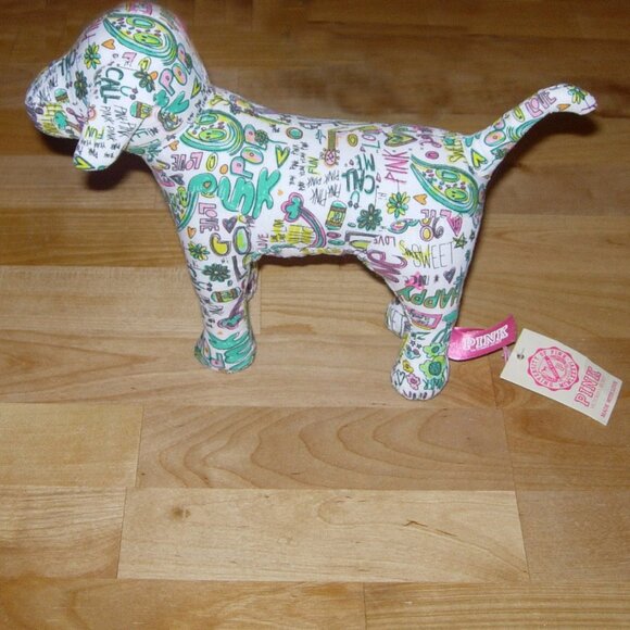 VS PINK Mini Dog Scribble Graffiti Print 2008 w/paper store tags + FREE Gifts - Picture 3 of 7